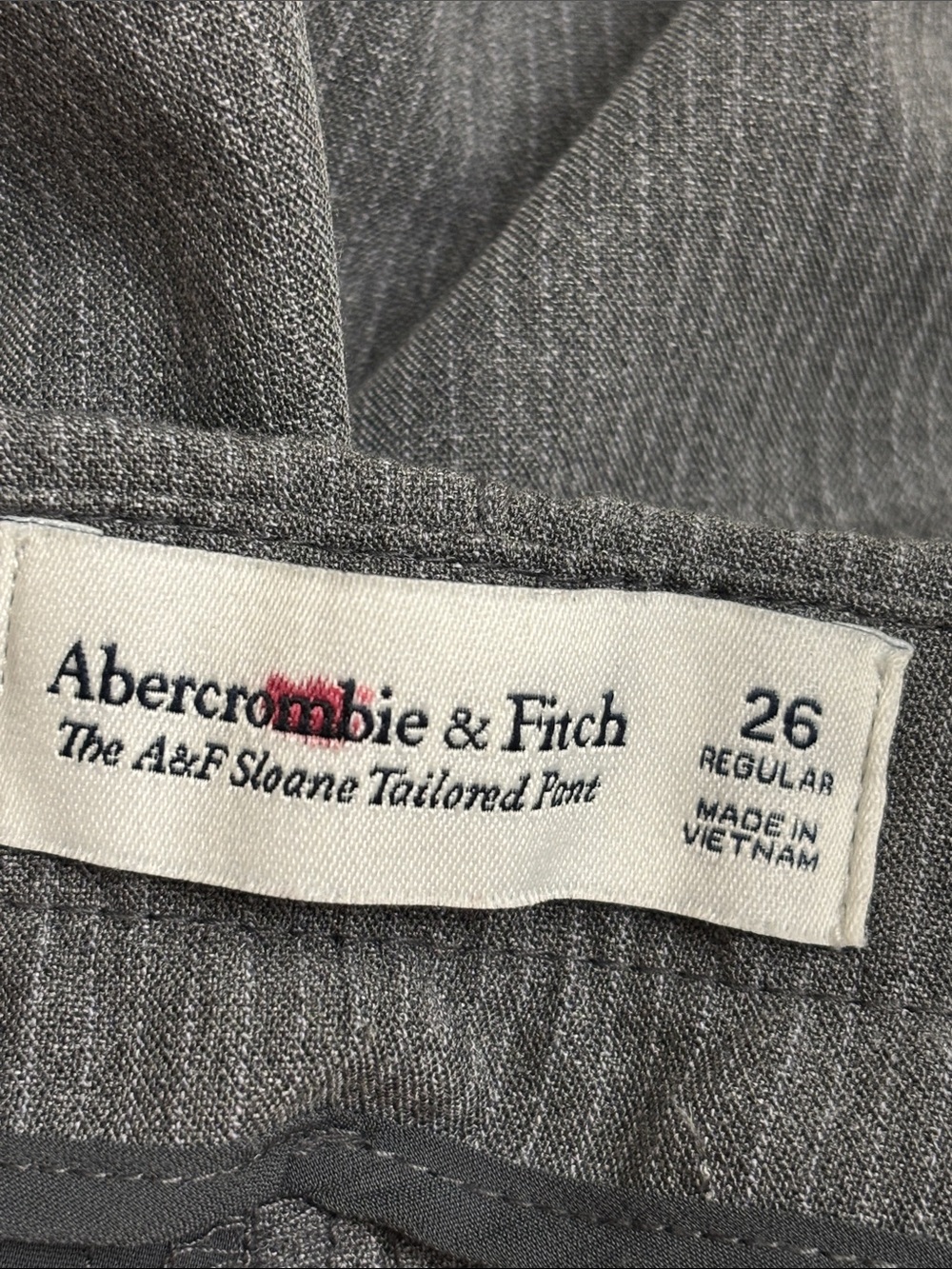 Abercrombie & Fitch Pinstripe Sloane Tailored Hardware Wide Leg Pant Size 26 - Picture 14 of 15